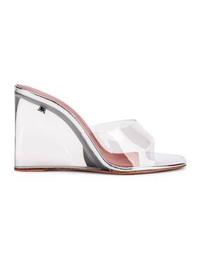 AMINA MUADDI | Lupita Glass PVC Wedge Slide Sandal